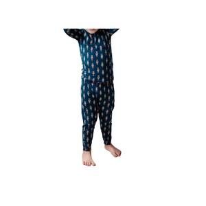NEW KICKEE print long sleeve pajama set in peacock nutcrackers